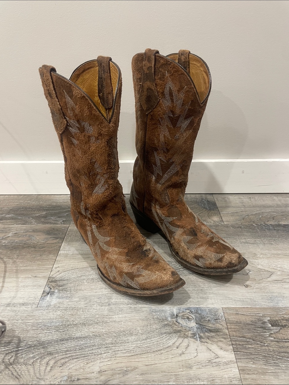 Johnny Ringo Brown Suede Western Cowboy Boots - Womens